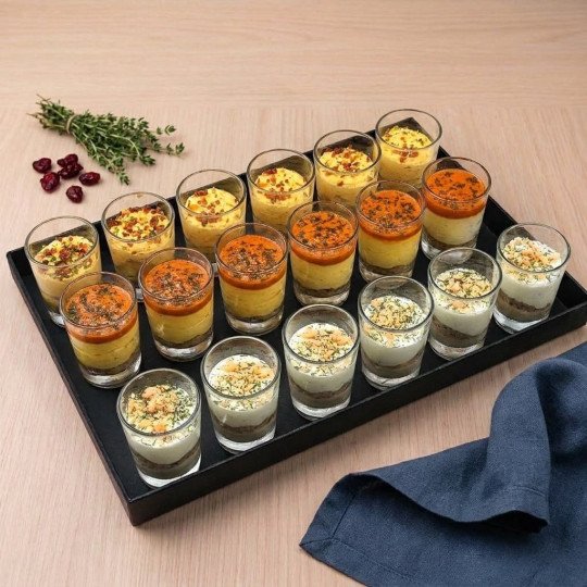 plateau de mini verrines